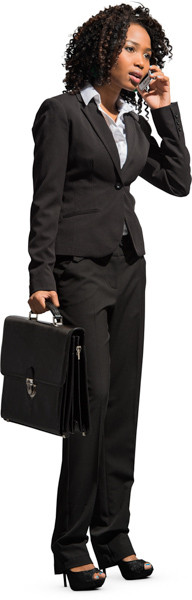 Standing woman with briefcase image