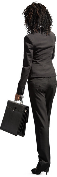 Standing woman with briefcase image