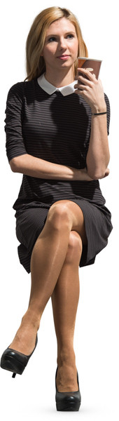 Sitting woman image