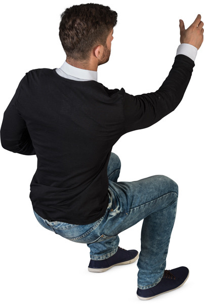 Sitting man image