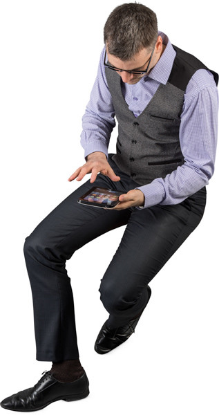 Sitting man image