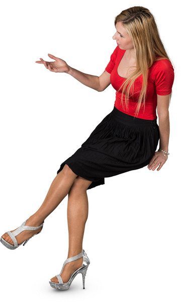 Sitting woman image