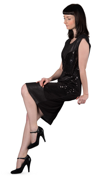 Sitting woman image