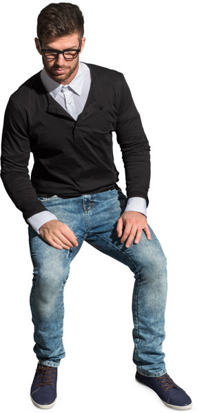 Sitting man image