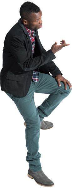 Sitting man image
