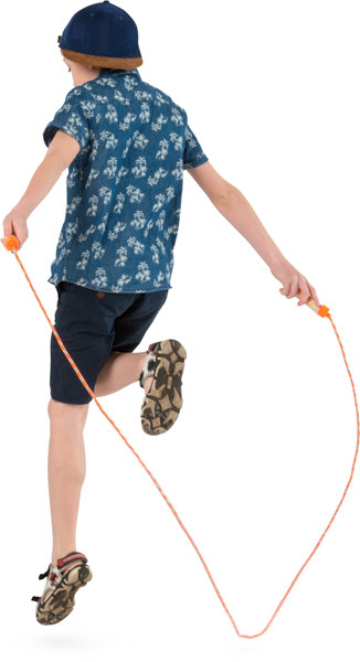 Boy jumping skipping rope image
