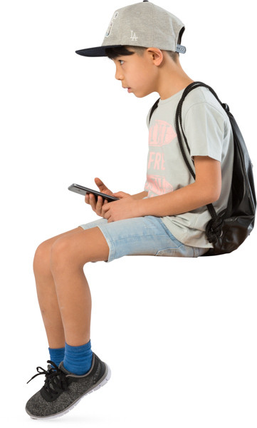 Sitting boy image