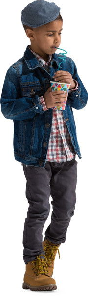 Walking boy image