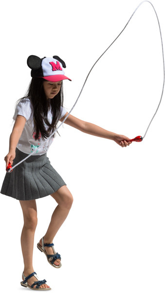 Girl Jumping Skipping Rope