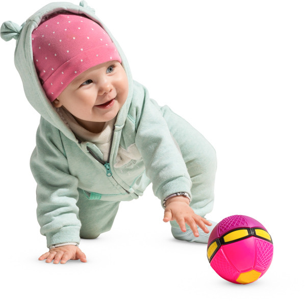 Baby girl playing ball image