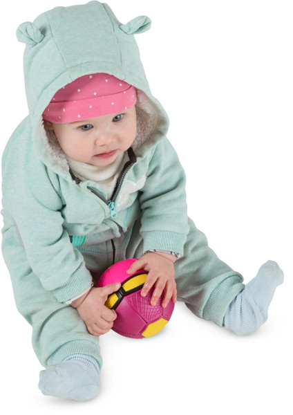Baby girl playing ball image