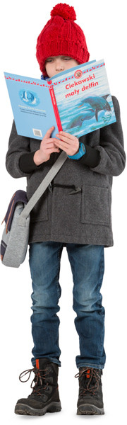 Standing boy with book image