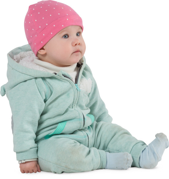 Sitting baby girl image