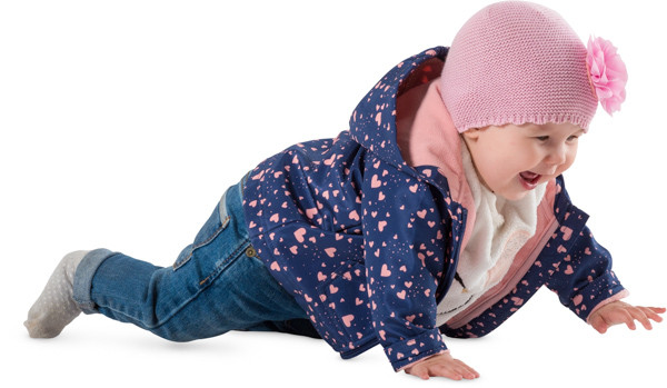 Crawling baby girl image