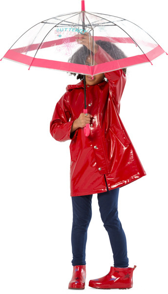 Standing girl with umbrella image