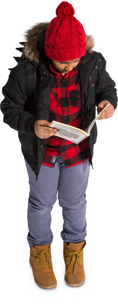 Standing boy with book image