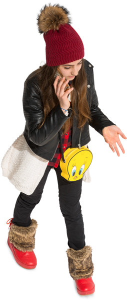 Walking girl image