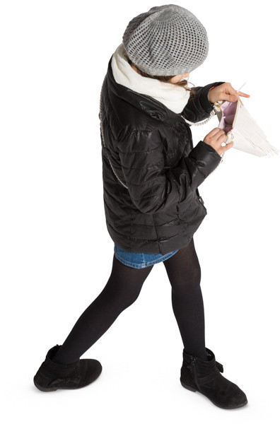Walking girl image