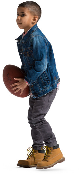 Walking boy with ball image
