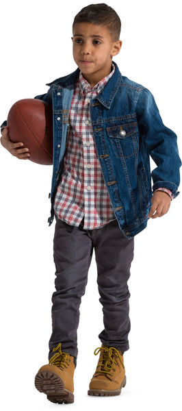 Walking boy with ball image