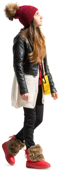 Walking girl image