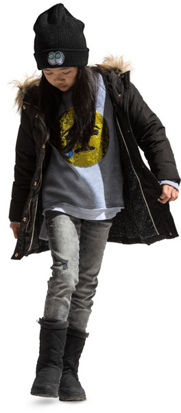Walking girl image