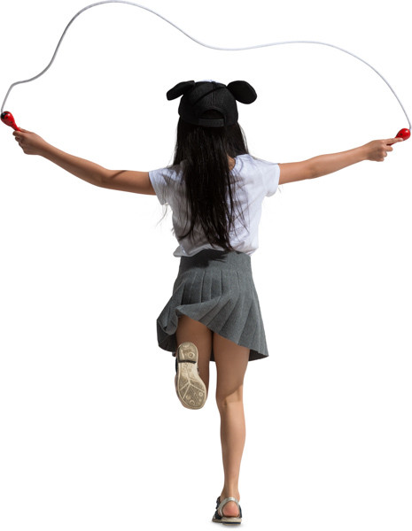 Girl jumping skipping rope image
