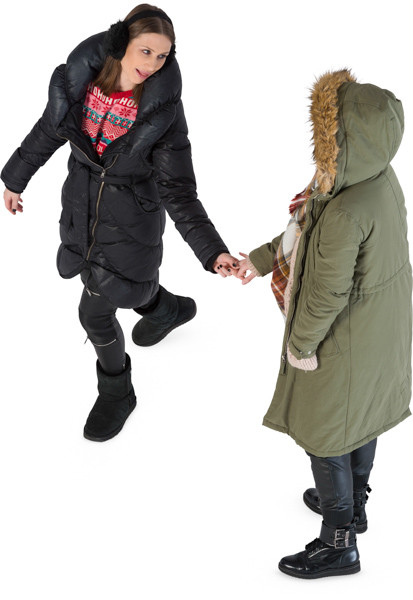 Walking couple image