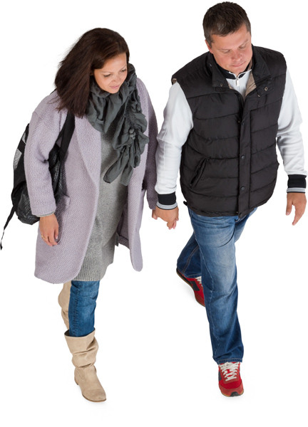 Walking couple image