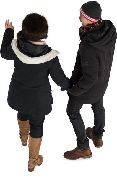 Walking couple image