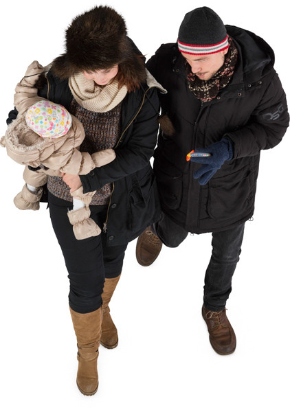 Walking family image