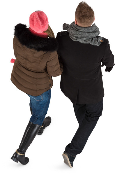 Walking couple image