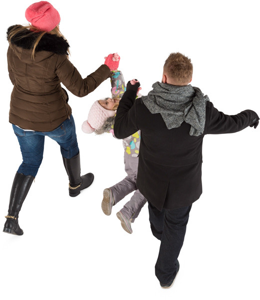 Walking family image