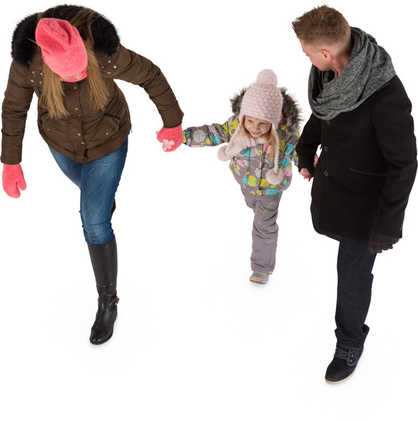 Walking family image