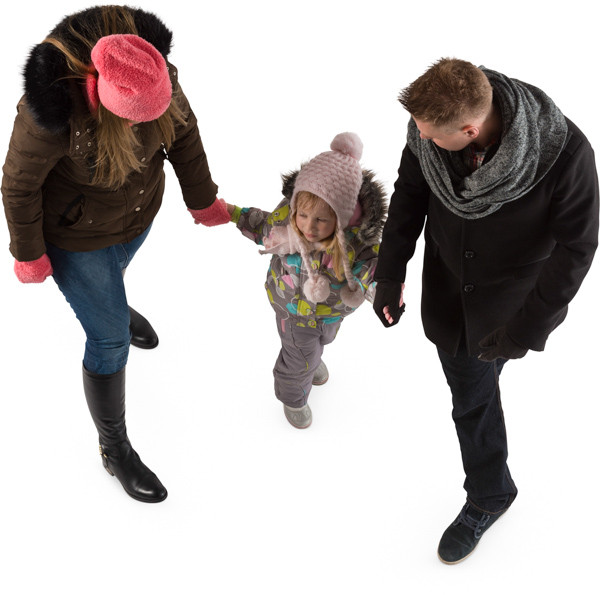 Walking family image
