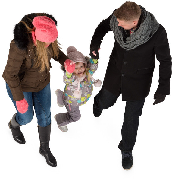 Walking family image