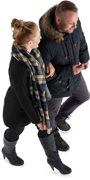 Walking couple image