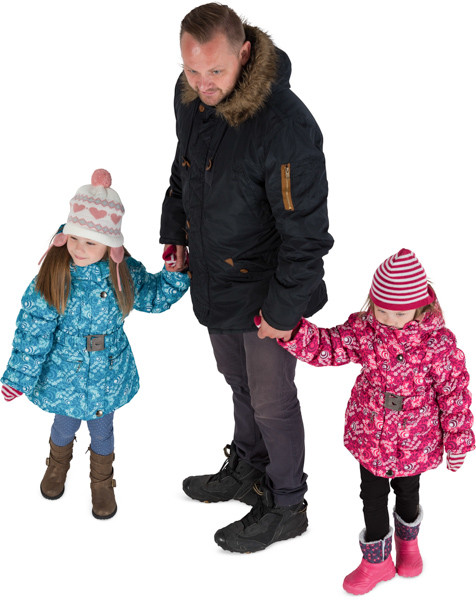 Father with kids image