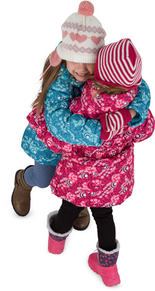 Hugging sisters image