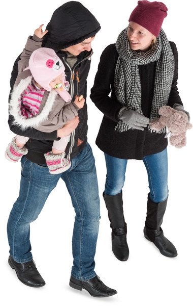 Walking family image