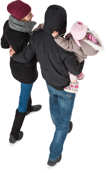 Walking family image