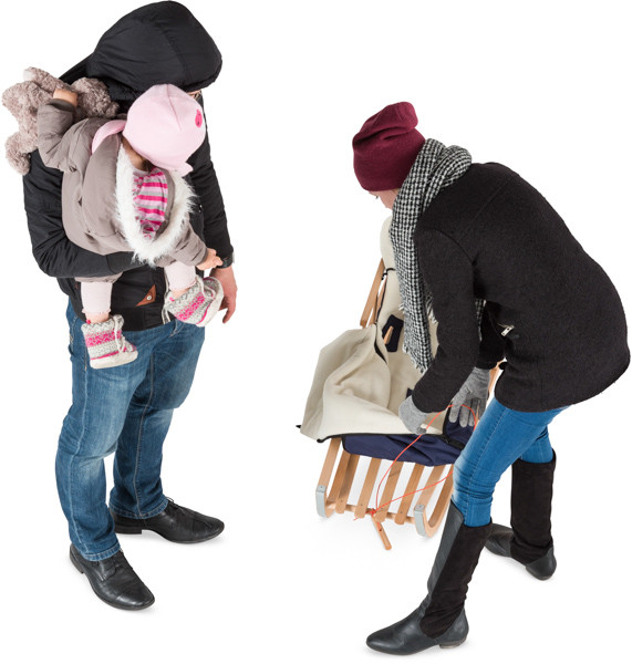 Family with sledge image