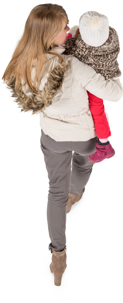Mother holding a child image