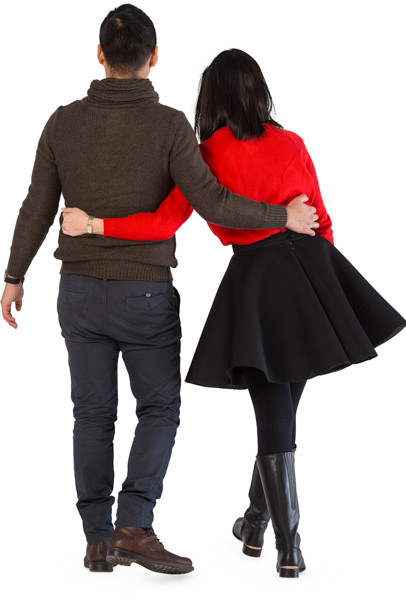 Walking couple image