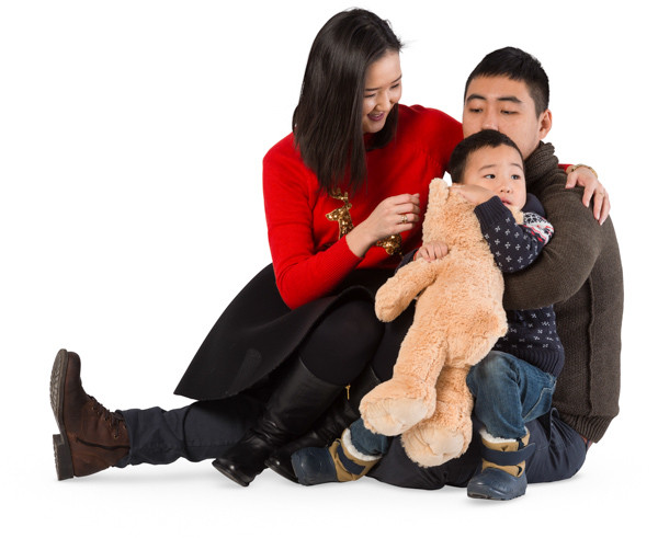 Sitting family image