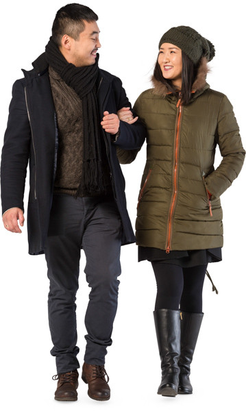 Walking couple image