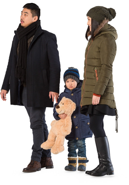 Walking family image