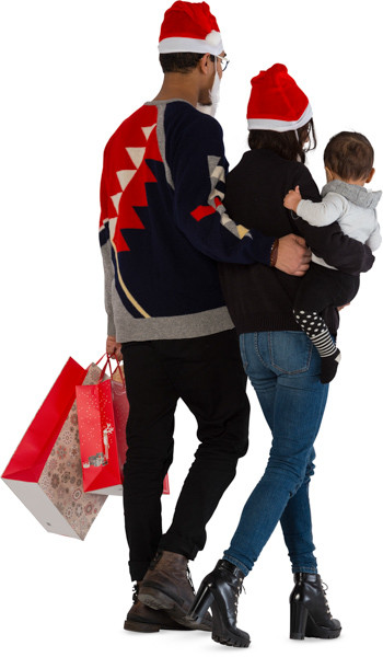 Walking family image