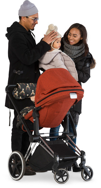 Family with stroller image