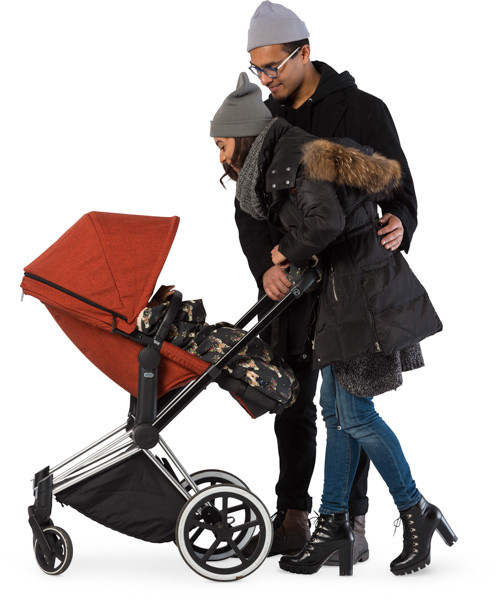 Couple with stroller image
